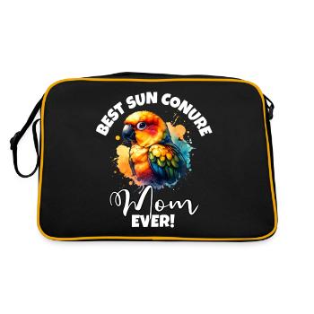 Best Sun Conure Mom - Retro Bag - black/gold - Back