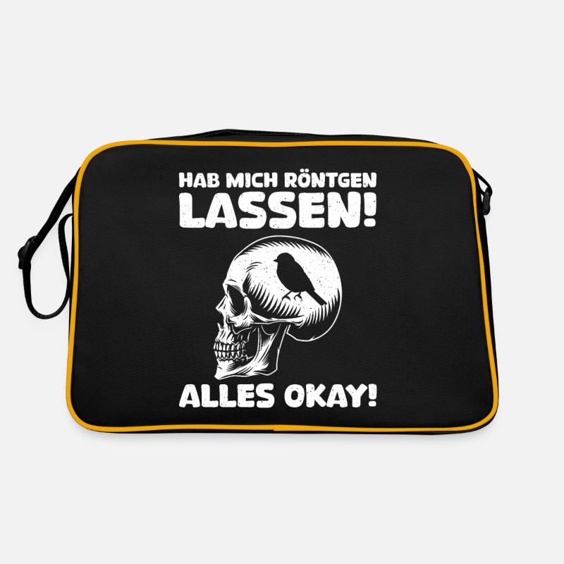 Röntgen Black humor and macabre style Retro Bag