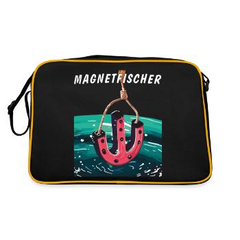 AIMANT FISCHER - Sac Retro - noir/or - Dos