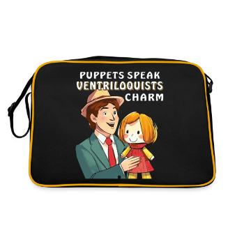 LES MARIONNETTES VENTRILOQUES PARLENT VENTRILOQUES - Sac Retro - noir/or - Dos