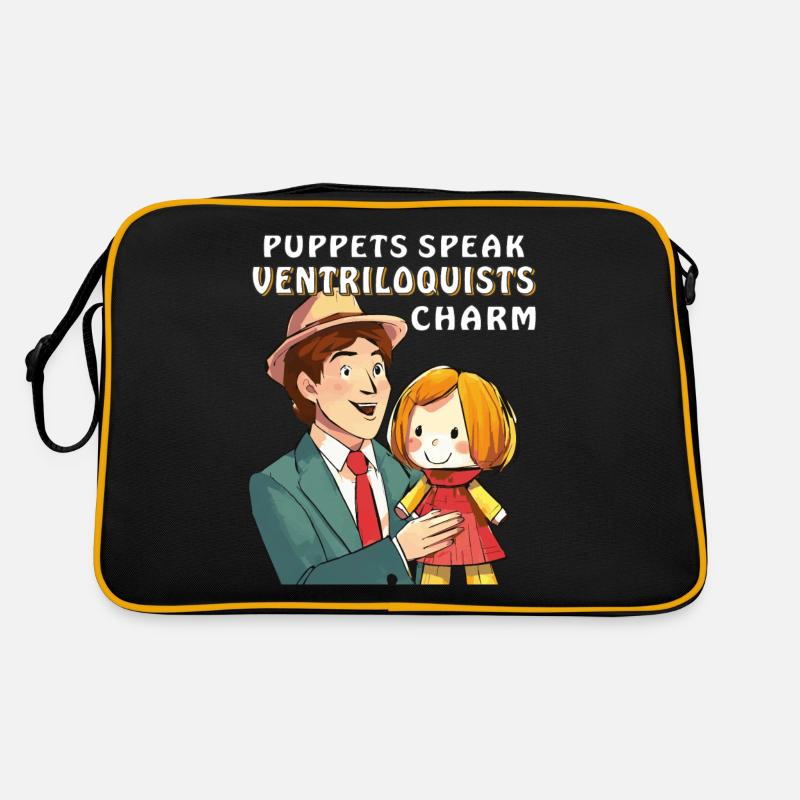 BAUCHREDNER PUPPETS SPEAK VENTRILOQUISTS Retro Tasche