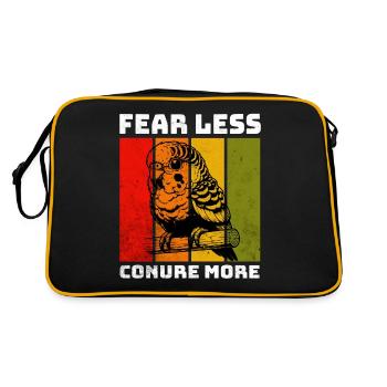 Sun parakeet sayings - Retro Bag - black/gold - Back