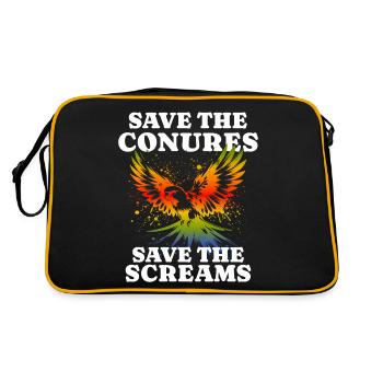 Save Sun Conure - Retro Bag - black/gold - Back