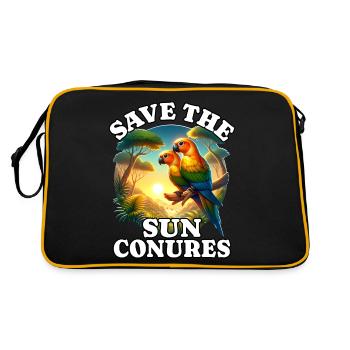 Save Sun Parakeet - Retro Bag - black/gold - Back