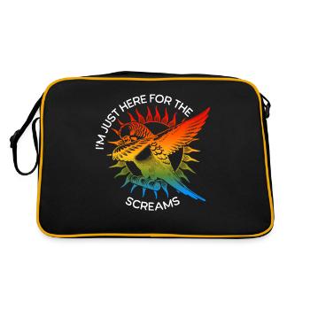 Funny Sun Parakeet Sayings - Retro Bag - black/gold - Back