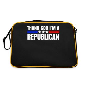 Les républicains républicains votent pour les conservateurs - Sac Retro - noir/or - Dos