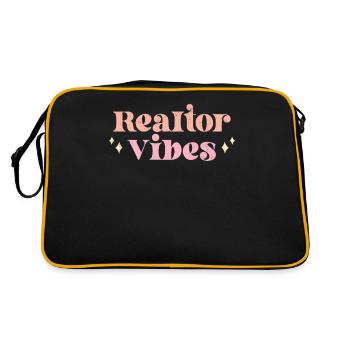 Immobilienmakler - Retro Tasche - Schwarz/Gold - Hinten