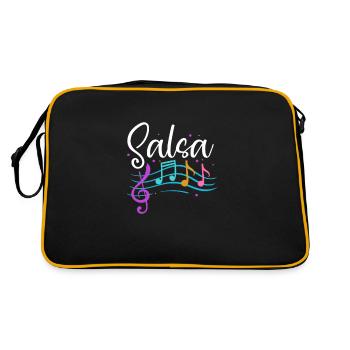 Salsa Danse Cuba Danse Latino Cours Cadeau - Sac Retro - noir/or - Dos