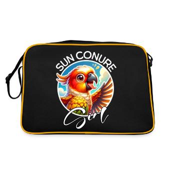Sun Conure Girl - Retro Bag - black/gold - Back