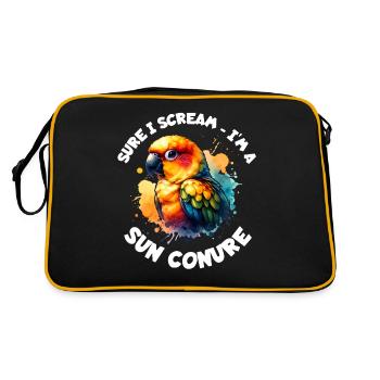 Sun Parakeet Saying - Retro Bag - black/gold - Back