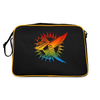 Sun Parakeet Saying - Retro Bag - black/gold - Back