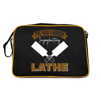 Turner Wood Workshop Lathe Woodturning - Retro Bag - black/gold - Back