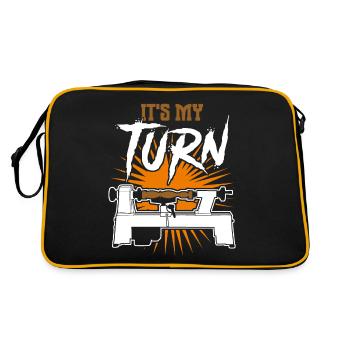 Lathe Woodturning Workshop Wood Turner - Retro Bag - black/gold - Back