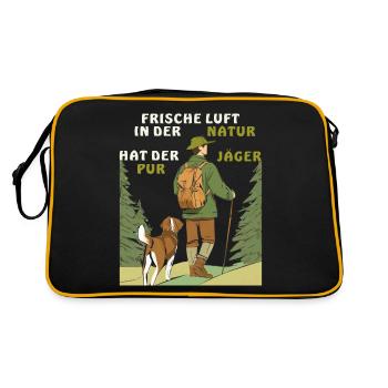 HUNTER FRESH AIR NATURE - Retro Bag - black/gold - Back