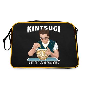 KINTSUGI : QU’EST-CE QUE TU FAIS ARTISTIQUEMENT ? - Sac Retro - noir/or - Dos