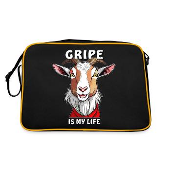 GOAT GRIPE EST MA VIE - Sac Retro - noir/or - Dos