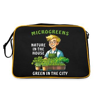 MICROGREENS NATURE IN THE HOUSE GREEN - Retro Bag - black/gold - Back