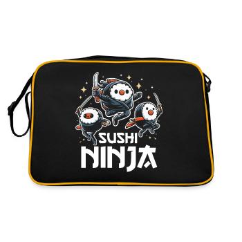 Sushi Food Japan Nigiri Gift - Retro Bag - black/gold - Back