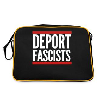 Antifascisme Respect Tolérance Humanité - Sac Retro - noir/or - Dos