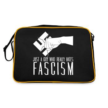 Tolérance Antifascisme Respect - Sac Retro - noir/or - Dos