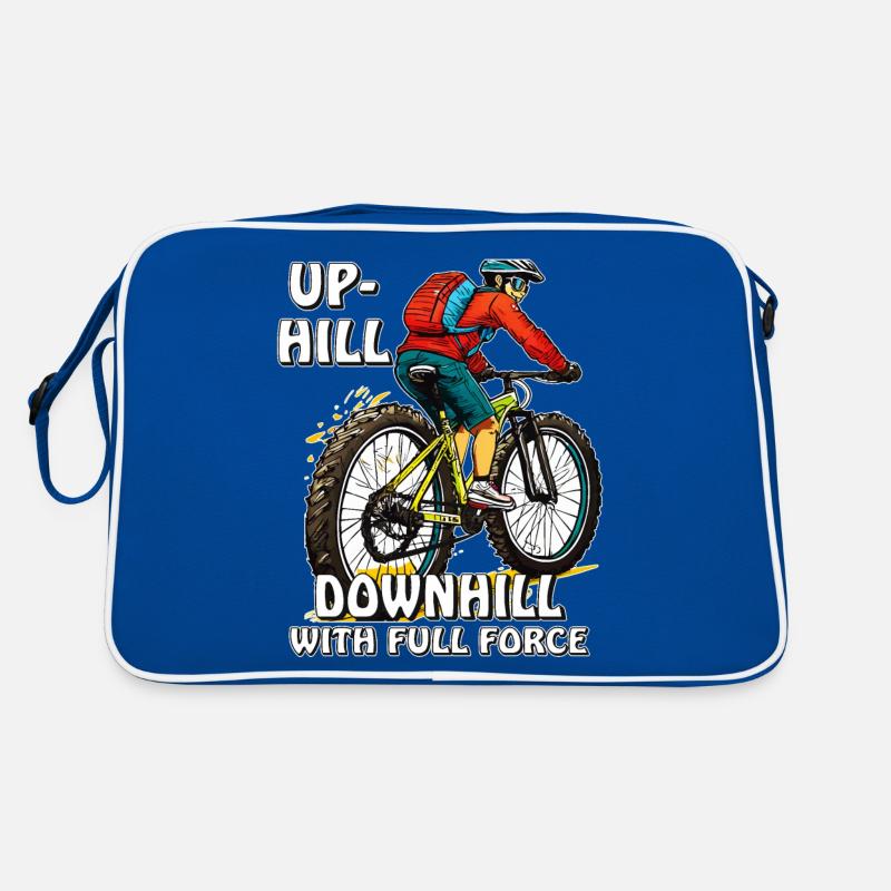 MOUNTAIN BIKER UPHILL DOWNHILL Retro Bag