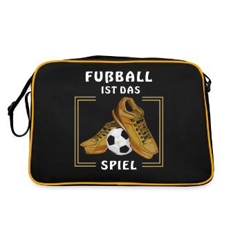 CHAUSSURES DE FOOTBALL LE FOOTBALL EST LE JEU - Sac Retro - noir/or - Dos