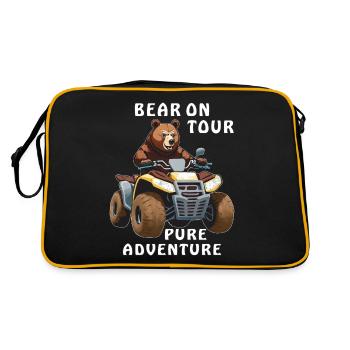 QUAD BEAR ON TOUR PURE ADVENTURE - Retro Bag - black/gold - Back