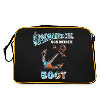 SHIP'S ANCHOR REMNANTS OF MY BOAT - Retro Bag - black/gold - Back