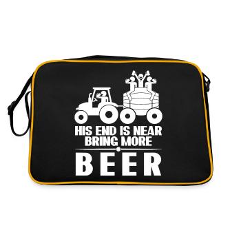 Groom Beer Best Man Groomsmen - Retro Bag - black/gold - Back