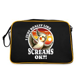 J’adore le dicton cockatiel - Sac Retro - noir/or - Dos