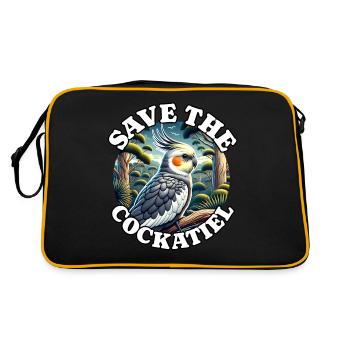Save Cockatiel - Retro Bag - black/gold - Back