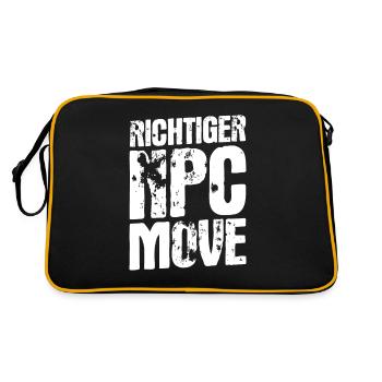 Proper NPC Move – Gamer Humor and Style - Retro Bag - black/gold - Back