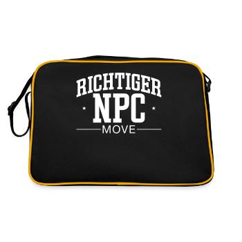Proper NPC Move – Gamer Humor and Style - Retro Bag - black/gold - Back