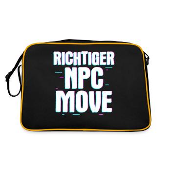 Proper NPC Move – Gamer Humor and Style - Retro Bag - black/gold - Back