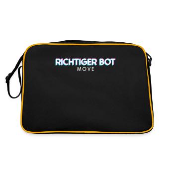 Richtig bot Move – Gamer humor and style - Retro Bag - black/gold - Back