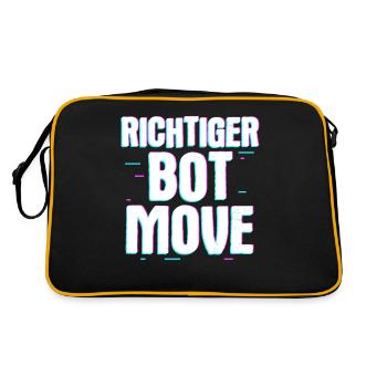 Richtig bot Move – Gamer humor and style - Retro Bag - black/gold - Back