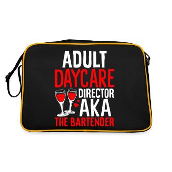 Directeur de garderie pour adultes alias The Bartender Funny - Sac Retro - noir/or - Dos