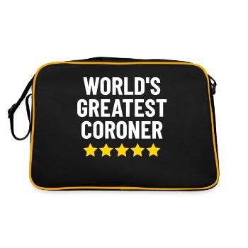 World's Greatest Coroner Funny Deputy Coroner - Retro Bag - black/gold - Back