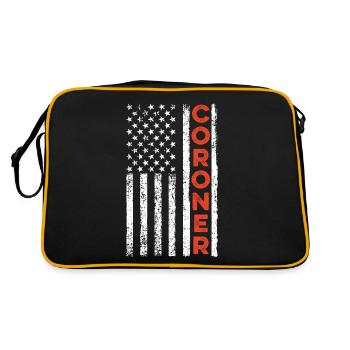 Coroner USA Drapeau Application de la loi Député patriotique - Sac Retro - noir/or - Dos