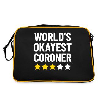 World's Okayest Coroner Investigator Funny - Retro Bag - black/gold - Back