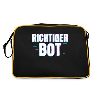 Richtig bot – Gamer humor and style - Retro Bag - black/gold - Back