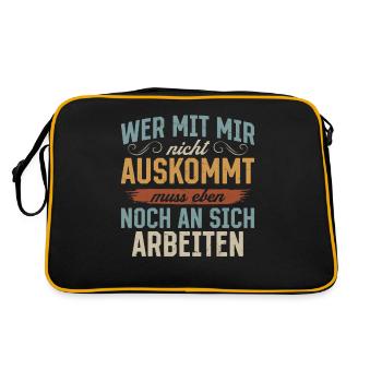 Si tu ne peux pas t’entendre avec moi, tu dois travailler sur toi-même - Sac Retro - noir/or - Dos