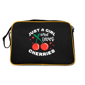 Cherry Cherry Tree Cherry Blossom Fruit Gift - Retro Bag - black/gold - Back