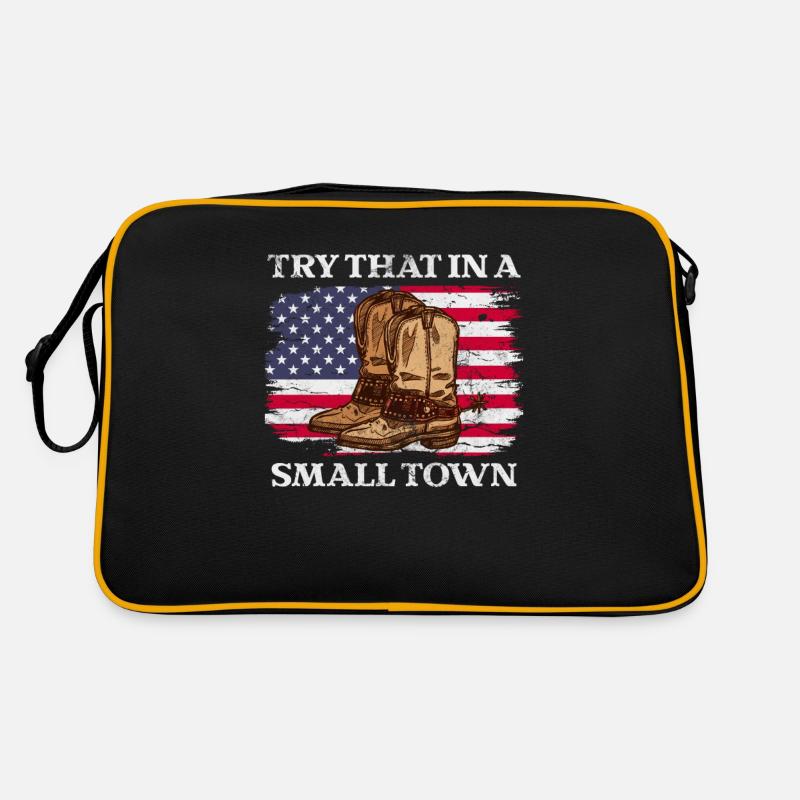Country - Retro Tasche - Schwarz/Gold