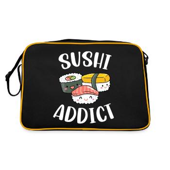 Sushi Food Japan Nigiri Gift - Retro Bag - black/gold - Back