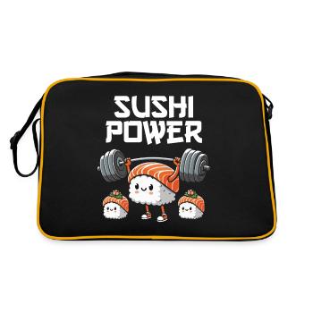 Sushi Food Japan Nigiri Gift - Retro Bag - black/gold - Back