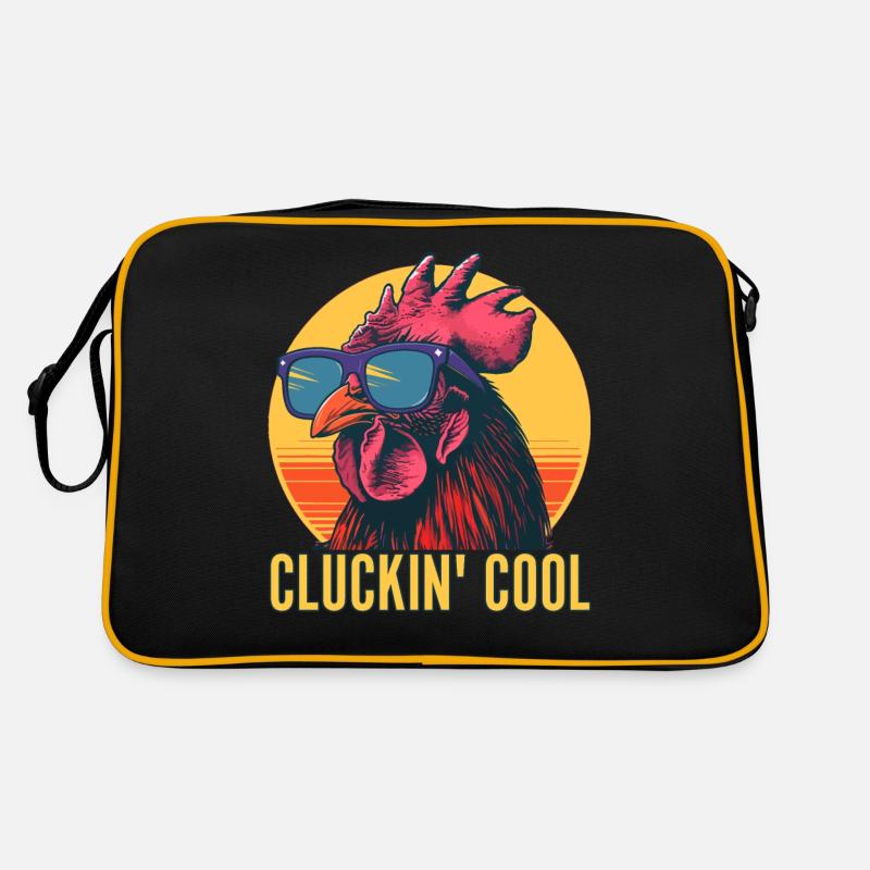 Cluckin' Cool Chicken Dans Des Lunettes De Soleil Collecte D’oeufs Sac Retro
