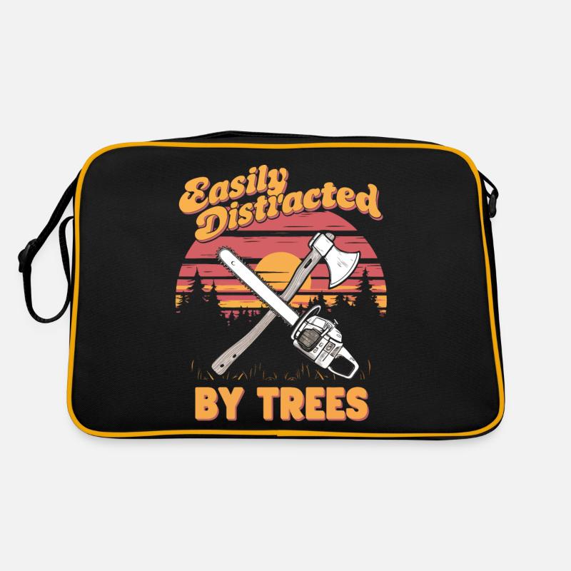 Facilement distrait par les arbres Conception forestière rustique Sac Retro