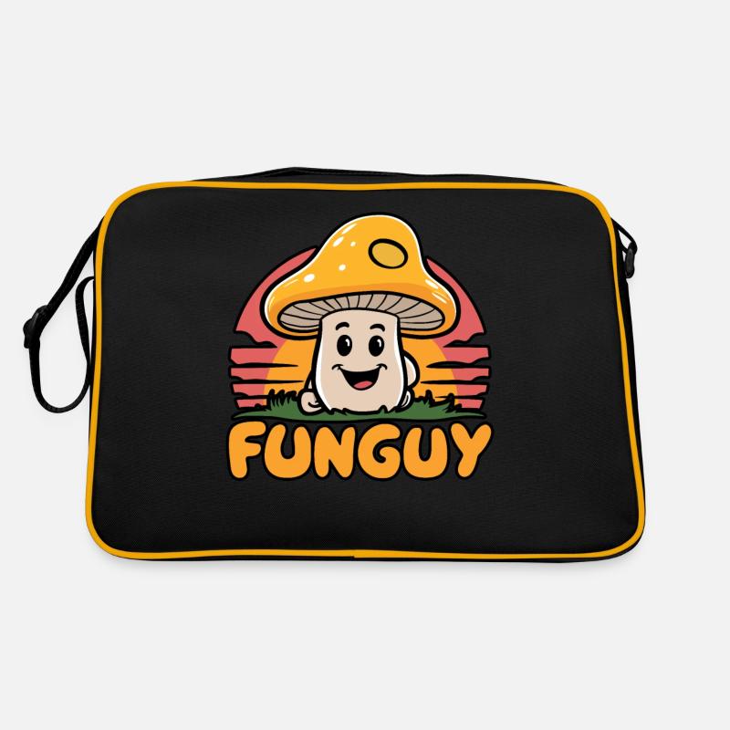 Funny Cartoon Mushroom Character Fun Guy Retro Bag