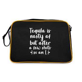 Tequila Sunrise Booze Party Mexique Cadeau - Sac Retro - noir/or - Dos